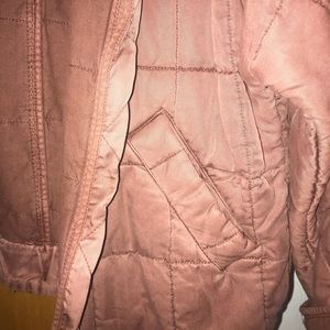 Free People quilted jacket rust color